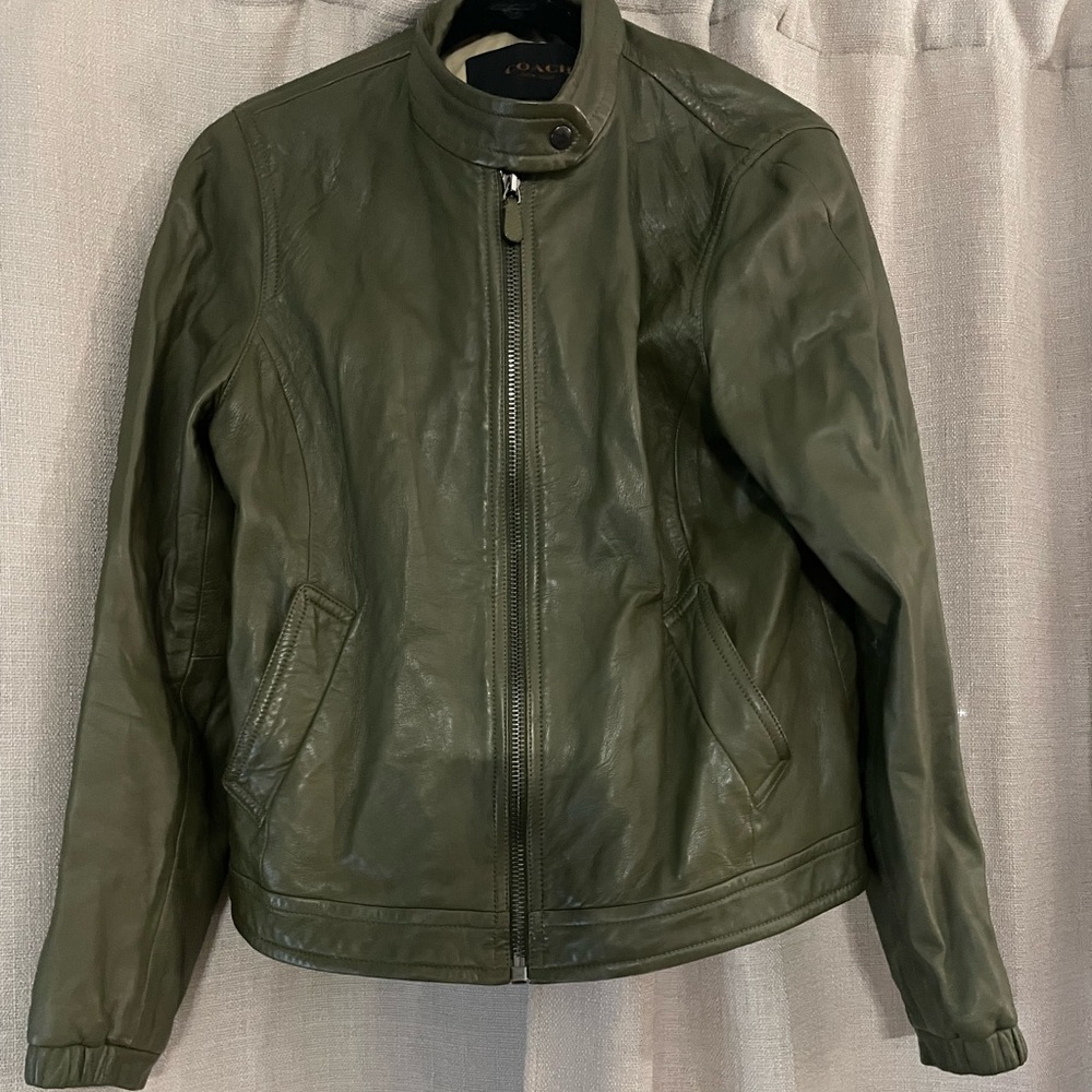 Coach leather jacket L